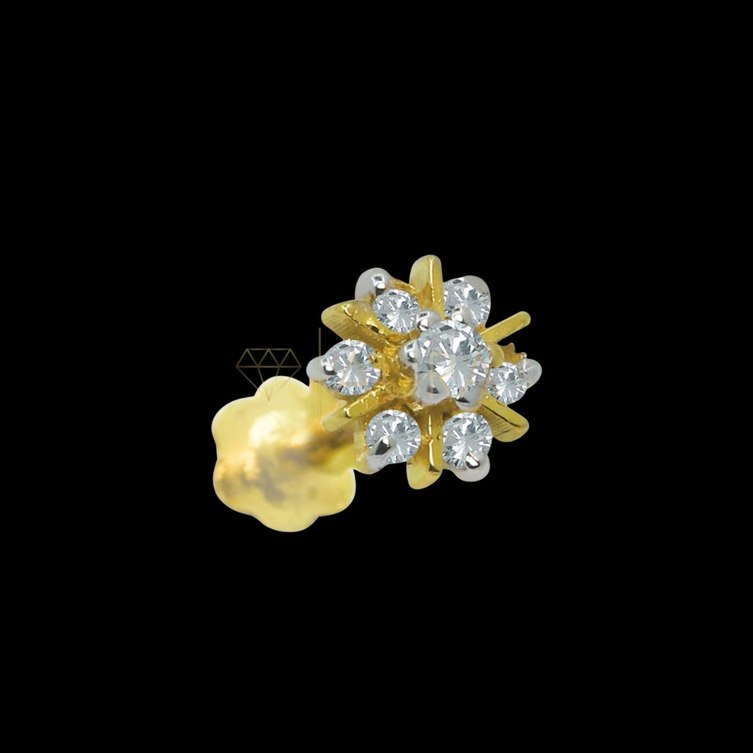 21K Gold Flower Diamond